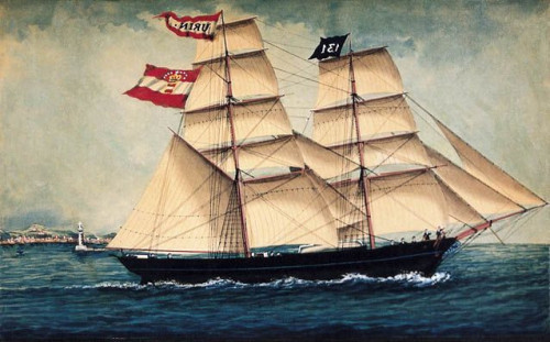 Sailing vessel brigantine Urin