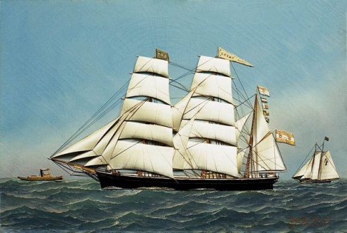 Sailing vessel barque Hrvat