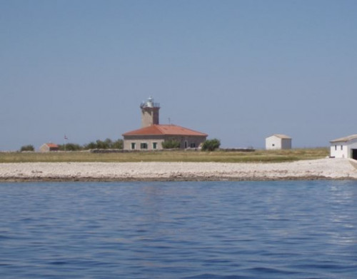 Lighthouse islet Grujica